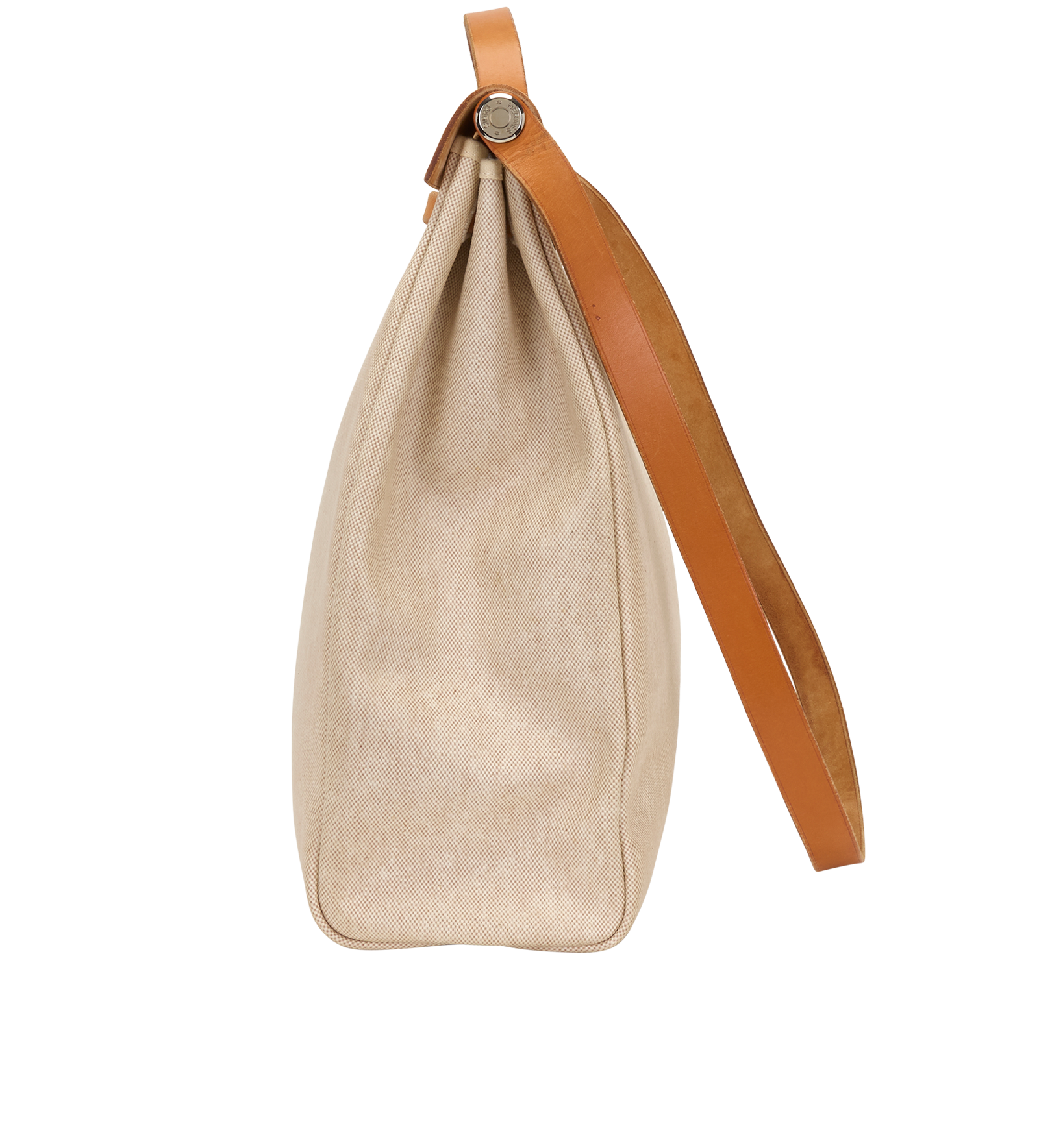 Herbag 39 In Vache Hunter/Toile Ecru/Naturel Sable, &pound;750, Handbags, Beige, Canvas, Bottom view